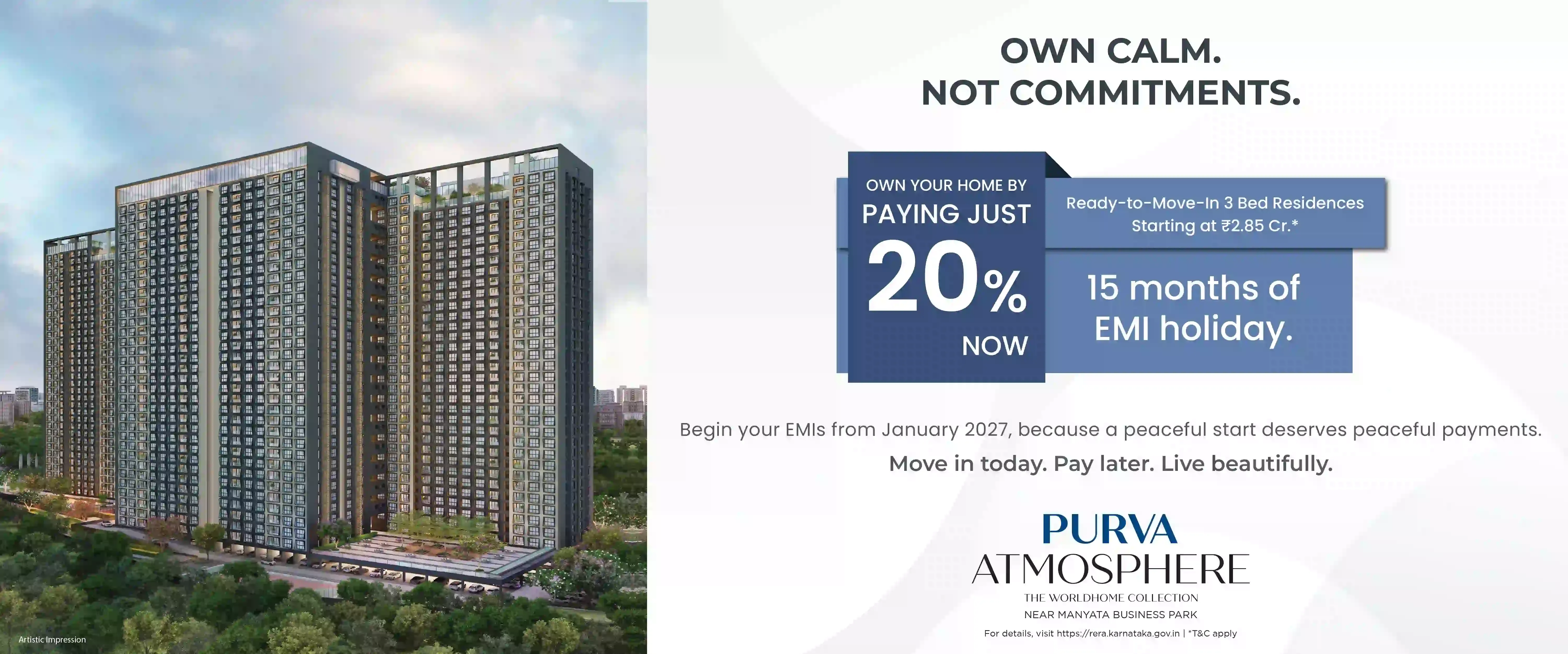 Puravankara Atmosphere Apartments in Thanisandra Road Bangalore